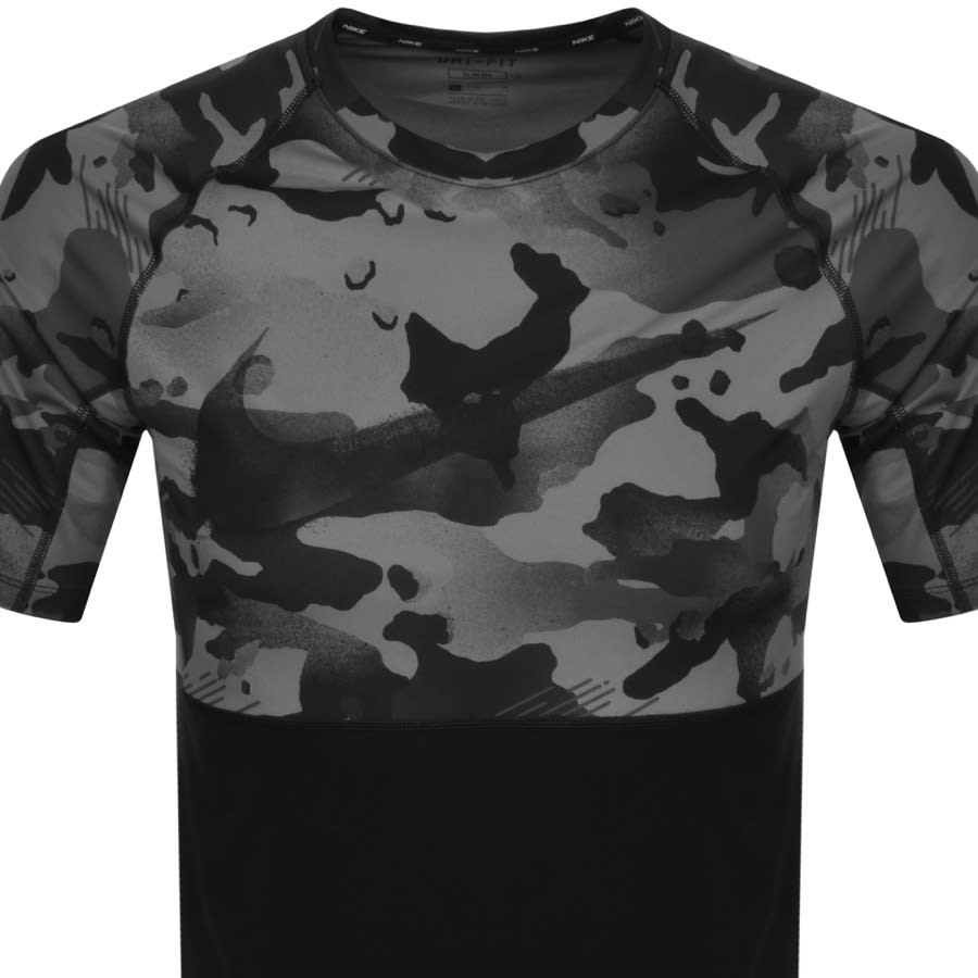 Alternative Image for ProductNike Training Slim Camo Logo T Shirt Grey2